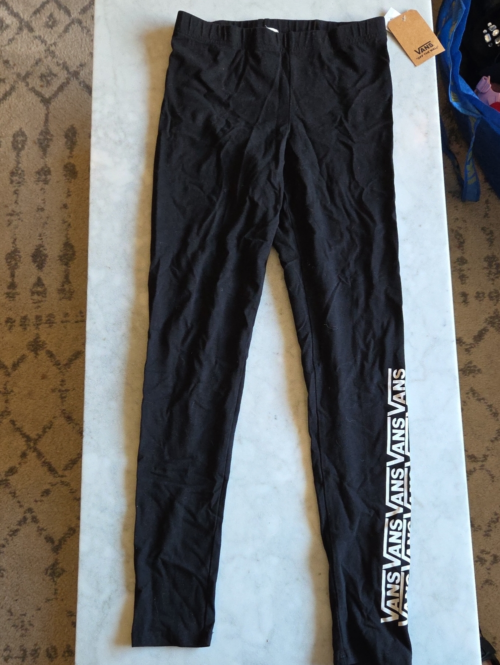 NWT Vans Black Leggings with White Side Logo
